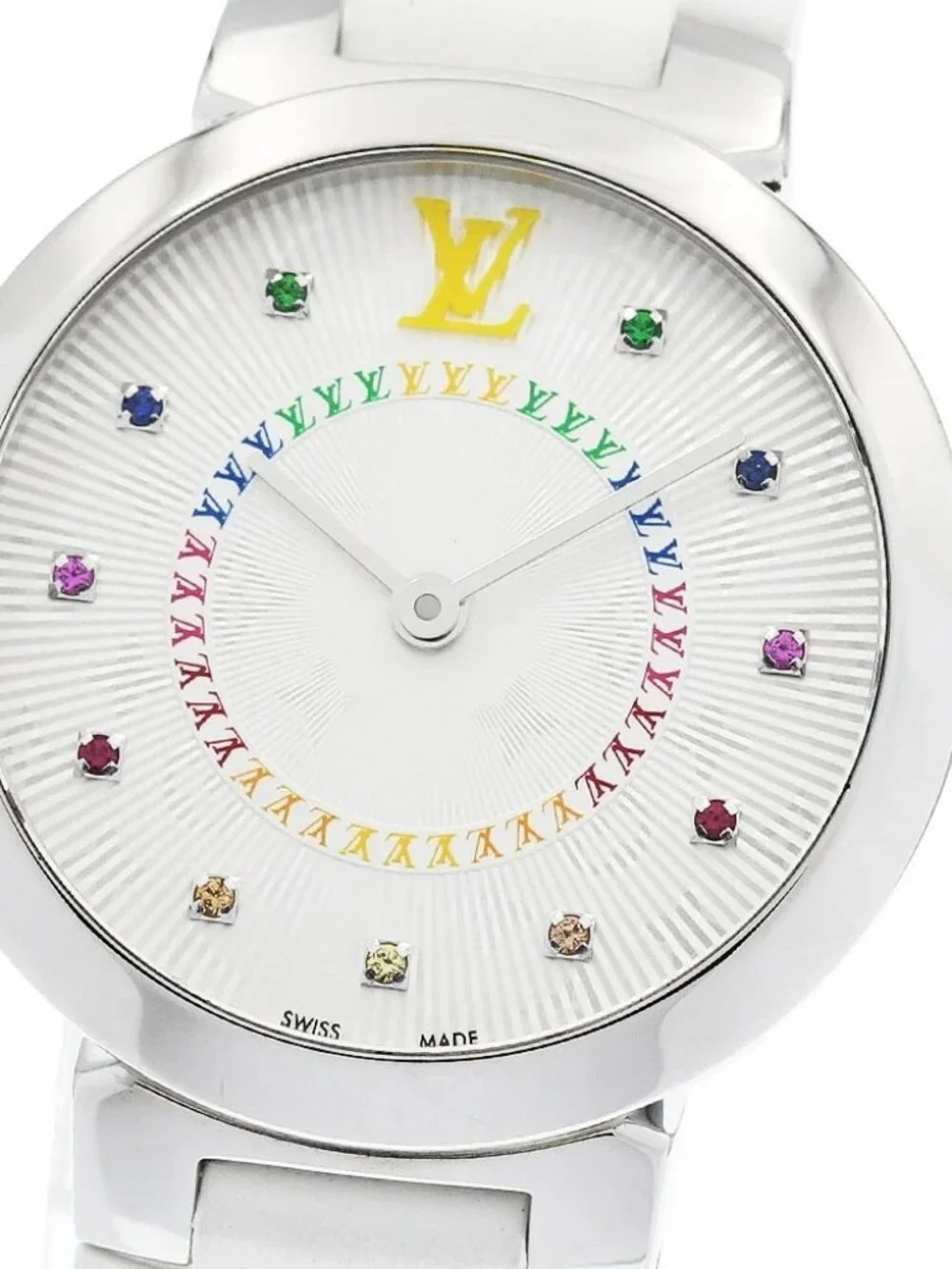 LOUIS VUITTON Tambour Slim PM QA158Z 11P white Dial Quartz Ladies Watch_964100